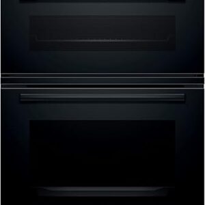 Bosch Home & Kitchen Appliances Bosch MBS533BB0B Serie 4 Multifunction Electric Built In Double Oven With Catalytic Cleaning - Black