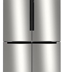Bosch Home & Kitchen Appliances KFN96APEAG French Door Fridge Freezer with XXL Capacity, NoFrost, HomeConnect, VitaFresh XXL Pro 0C, 183 x 91 cm, Silver, Freestanding, Serie 6