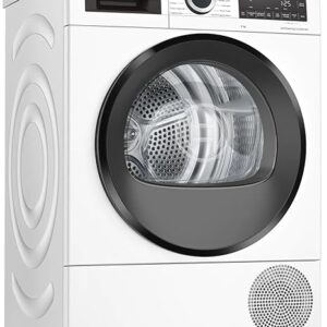 Bosch Home & Kitchen Appliances WQG24509GB Heat Pump Tumble Dryer, 9kg Capacity, SelfCleaning Condenser, AutoDry, Fast drying within 40 minutes, SensitiveDrying System, White, Serie 6, Freestanding